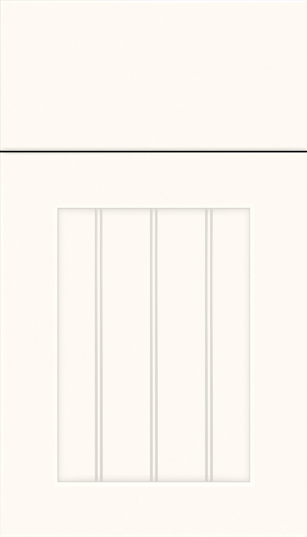 Glendale Thermofoil beadboard cabinet door in Textured White