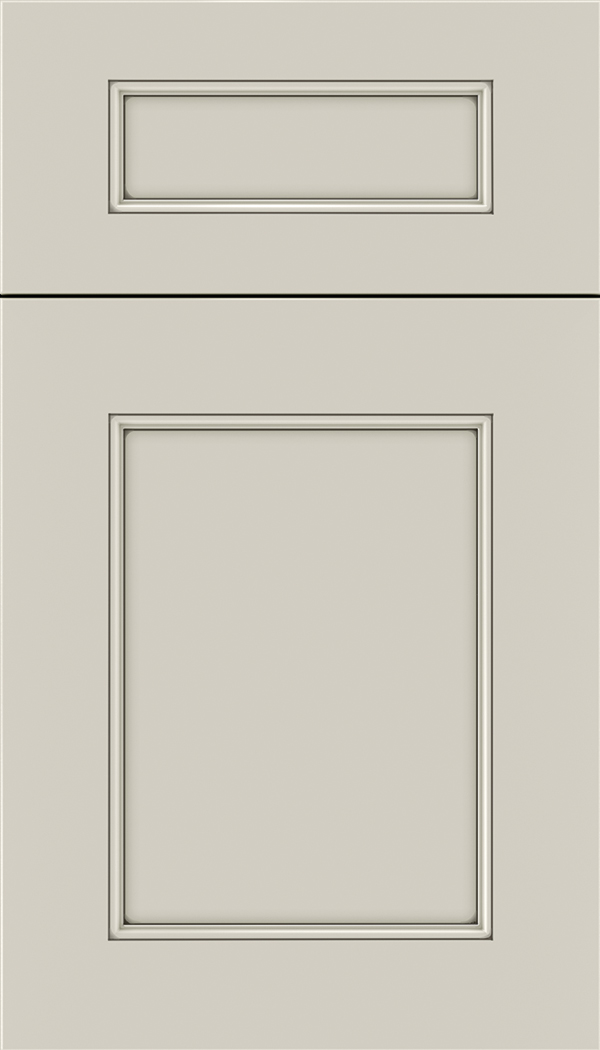 Lexington 5pc Maple recessed panel cabinet door in Cirrus with Smoke glaze