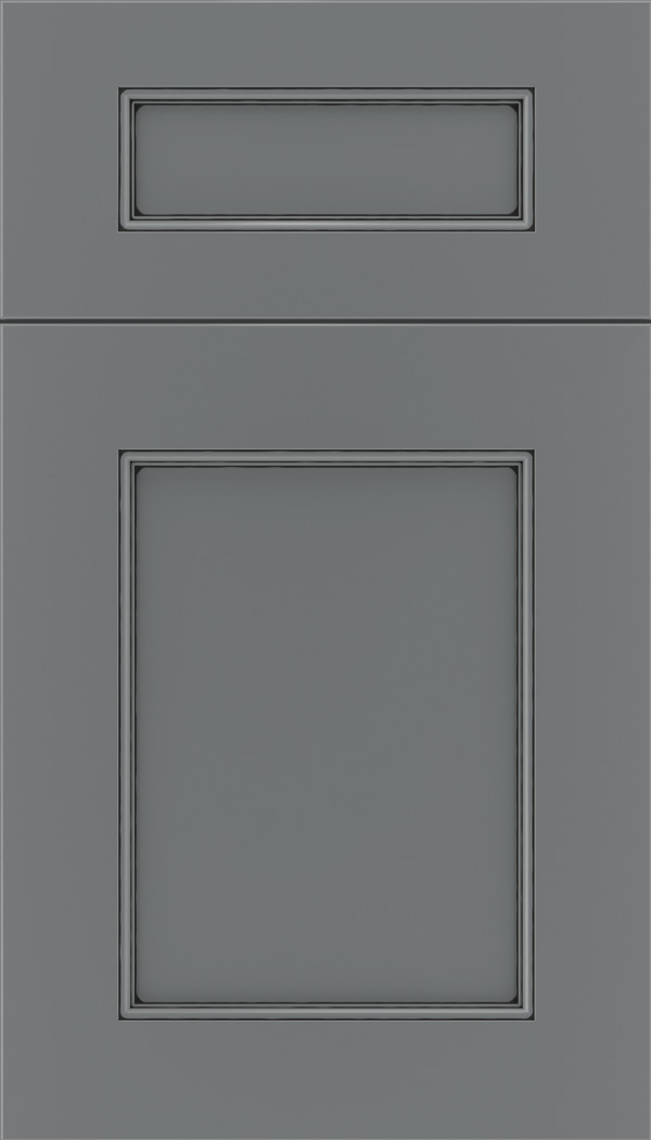 Lexington 5pc Maple recessed panel cabinet door in Cloudburst with Black glaze