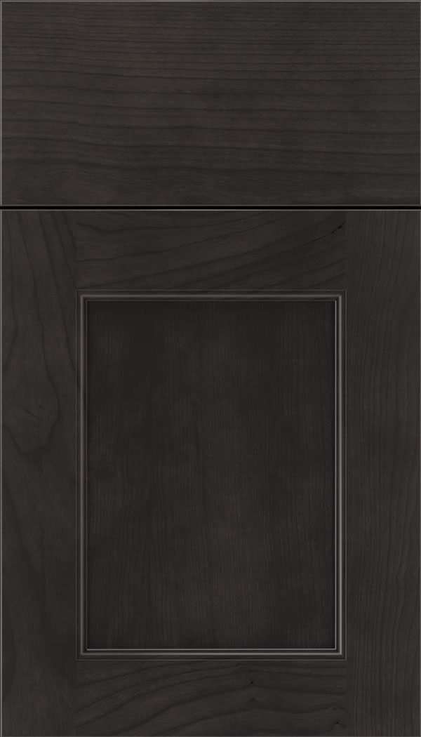 Lexington Cherry recessed panel cabinet door in Charcoal