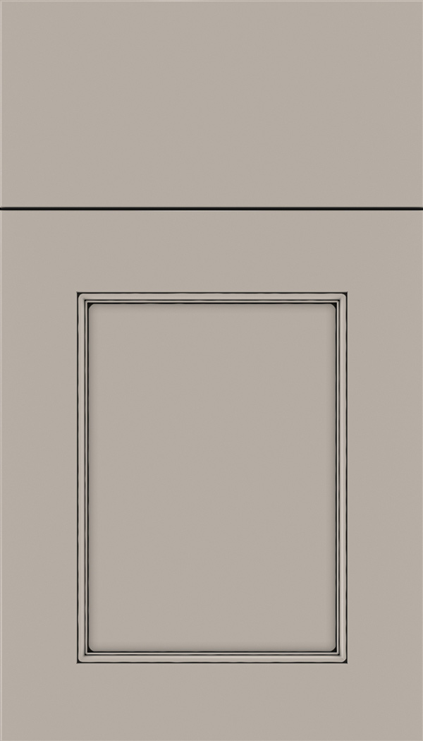 Lexington Maple recessed panel cabinet door in Nimbus with Black glaze