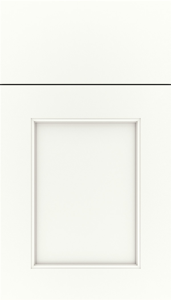 Lexington Maple recessed panel cabinet door in Whitecap