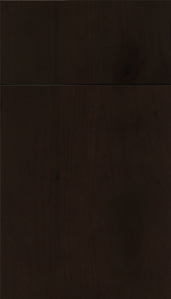 Lockhart Alder slab cabinet door in Espresso