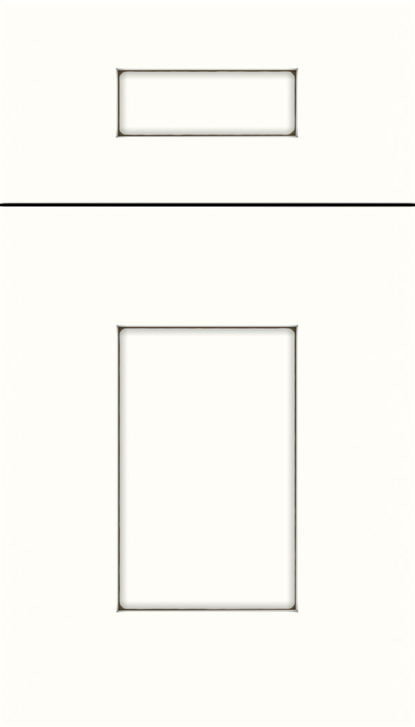 Newhaven 5pc MDF shaker cabinet door in Alabaster with Smoke glaze