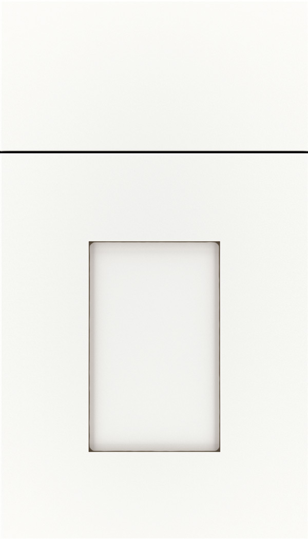 Newhaven Maple shaker cabinet door in Whitecap with Smoke glaze