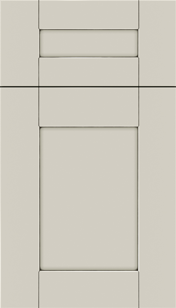 Pearson 5pc Maple flat panel cabinet door in Cirrus with Smoke glaze