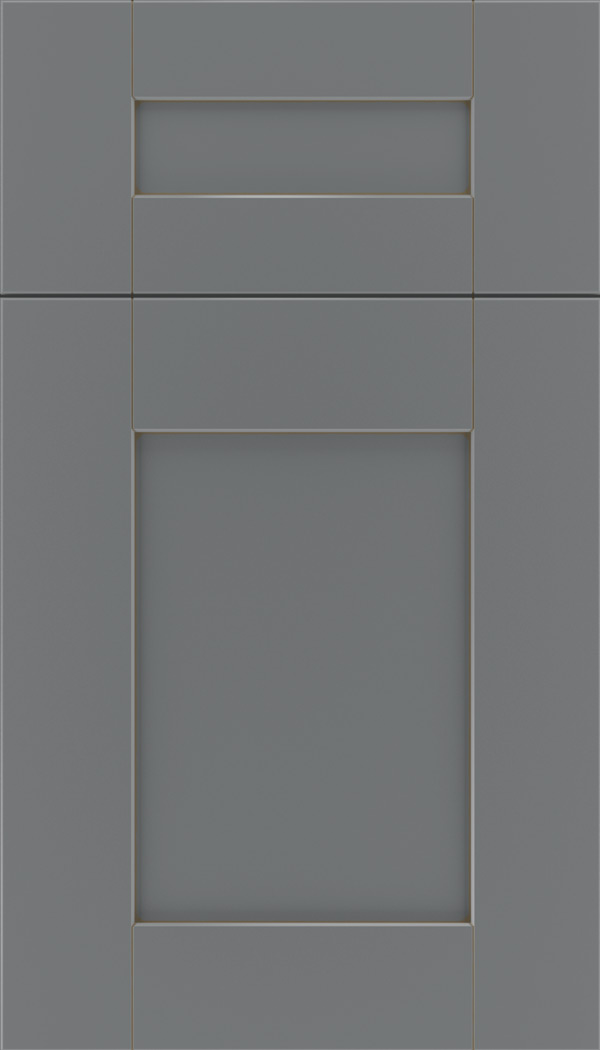 Pearson 5pc Maple flat panel cabinet door in Cloudburst with Smoke glaze