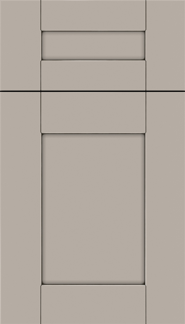 Pearson 5pc Maple flat panel cabinet door in Nimbus with Smoke glaze