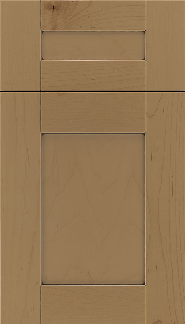 Pearson 5pc Maple flat panel cabinet door in Tuscan with Black glaze