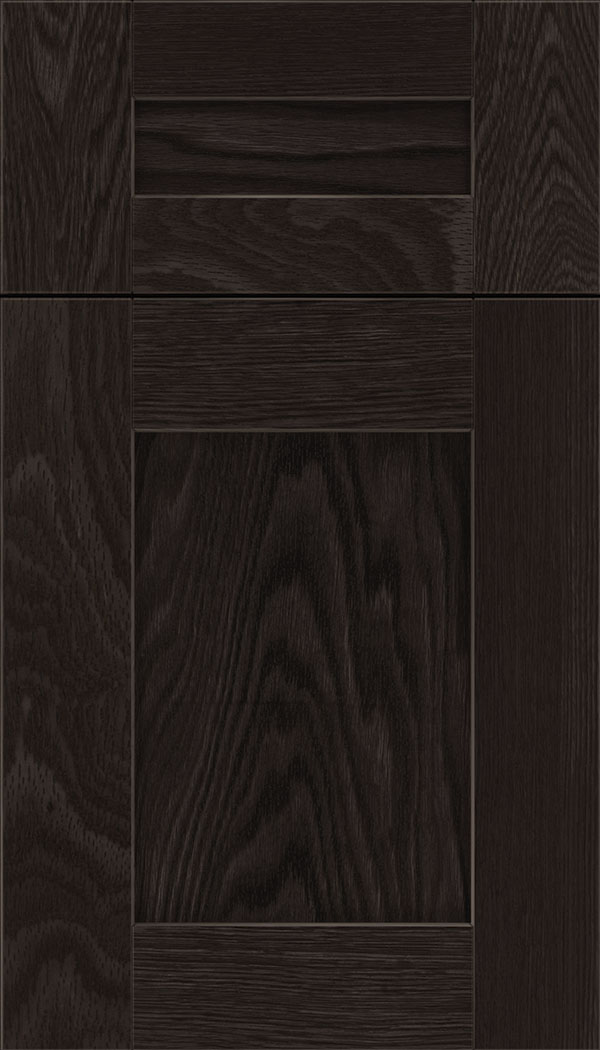 Pearson 5pc Oak flat panel cabinet door in Charcoal