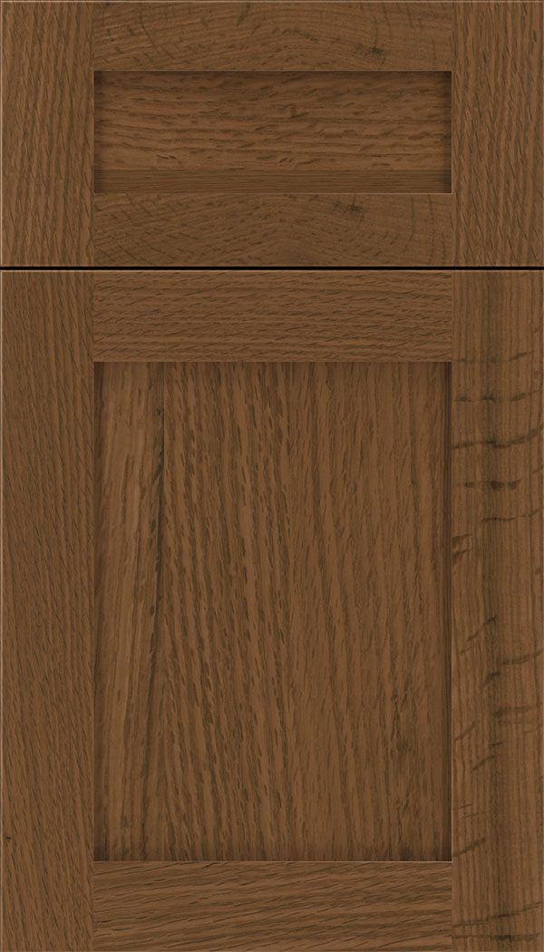 Plymouth 5pc Rift Oak shaker cabinet door in Sienna