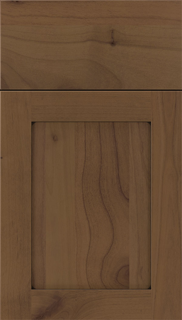 Plymouth Alder shaker cabinet door in Sienna with Black glaze