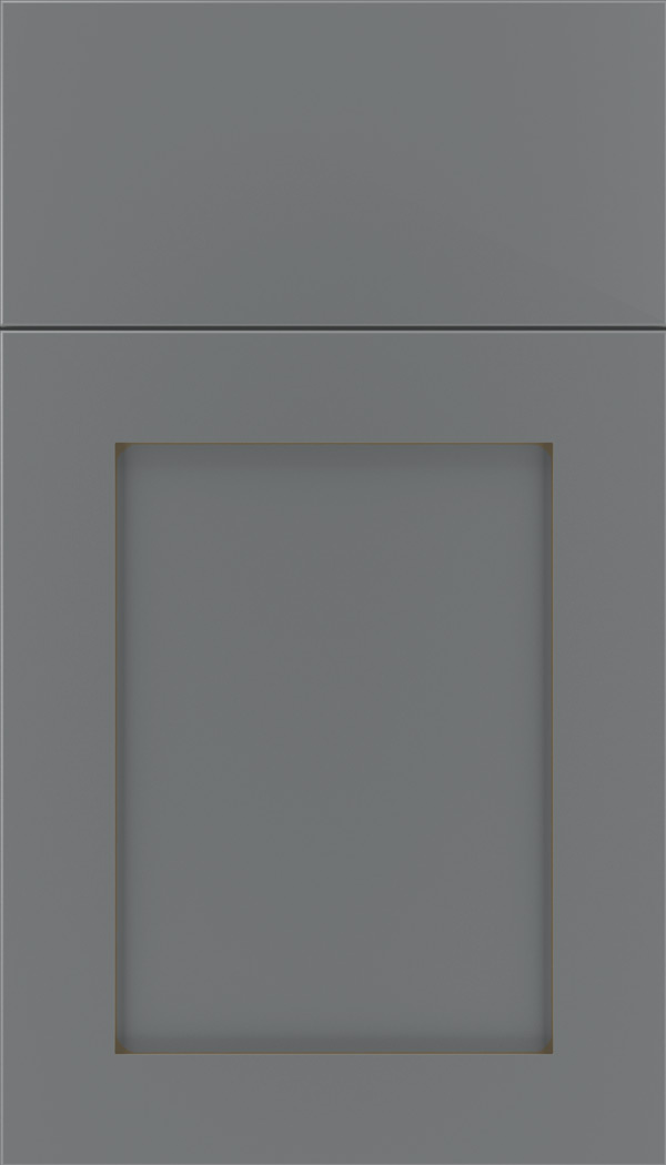 Plymouth Maple shaker cabinet door in Cloudburst with Smoke glaze