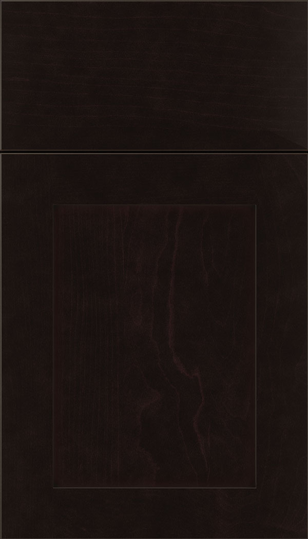 Plymouth Maple shaker cabinet door in Espresso with Black glaze