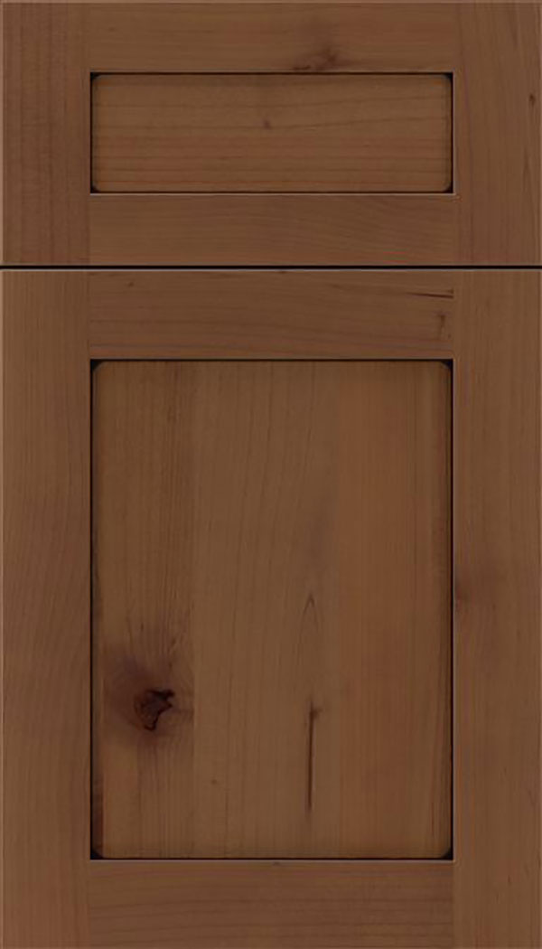 Salem 5pc Alder shaker cabinet door in Sienna with Black glaze