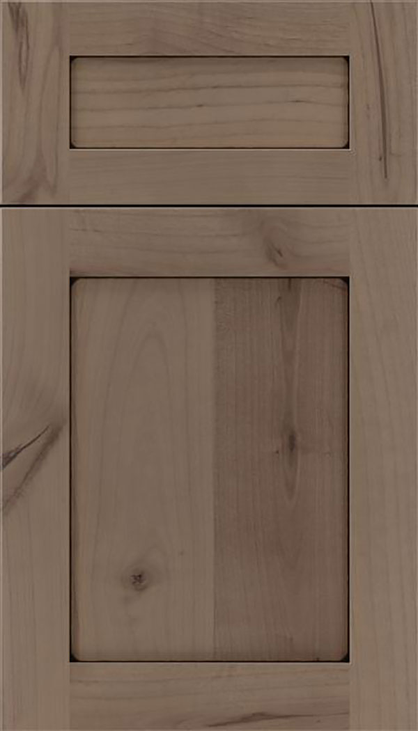 Salem 5pc Alder shaker cabinet door in Winter with Black glaze