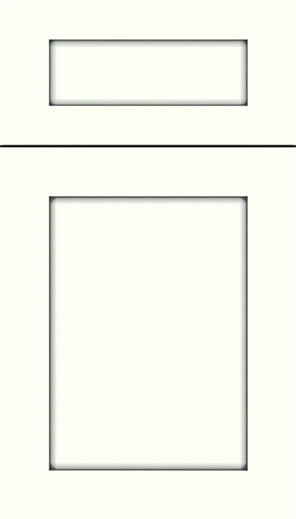 Salem 5pc Maple shaker cabinet door in Alabaster with Pewter glaze