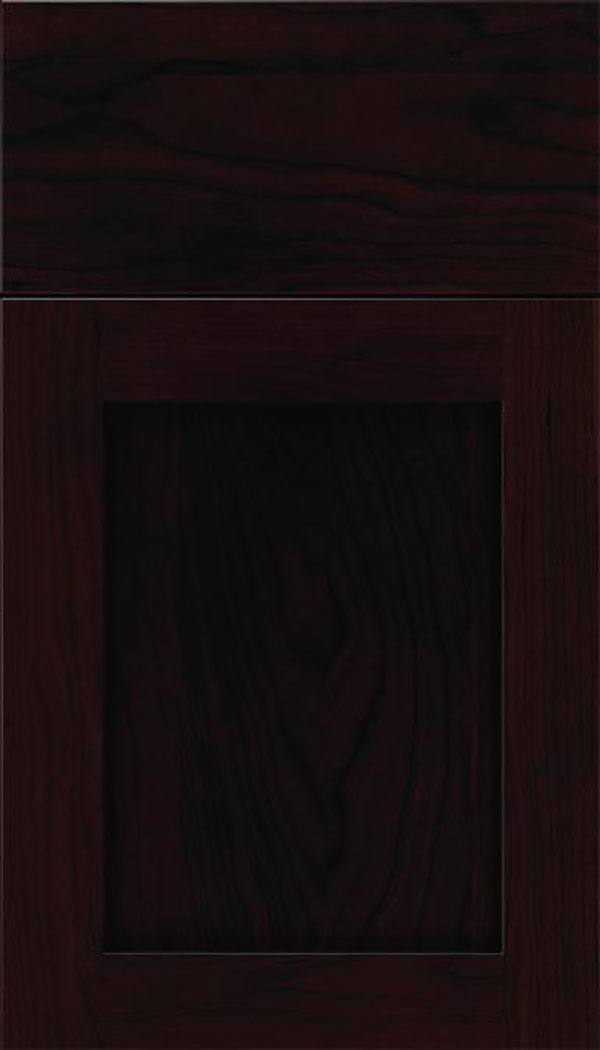 Salem Cherry shaker cabinet door in Espresso with Black glaze