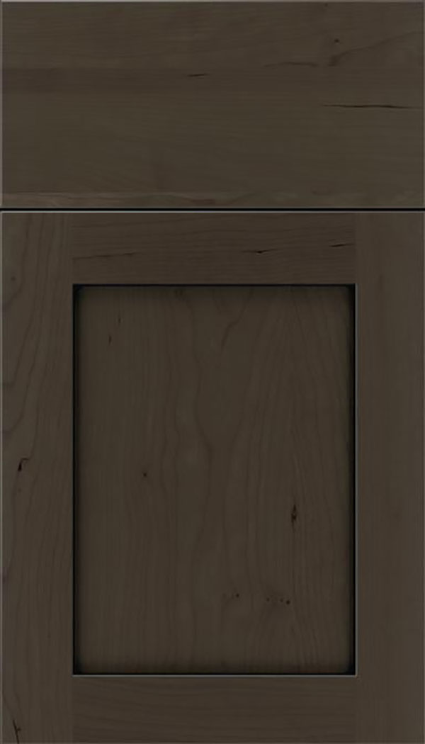 Salem Cherry shaker cabinet door in Thunder with Black glaze