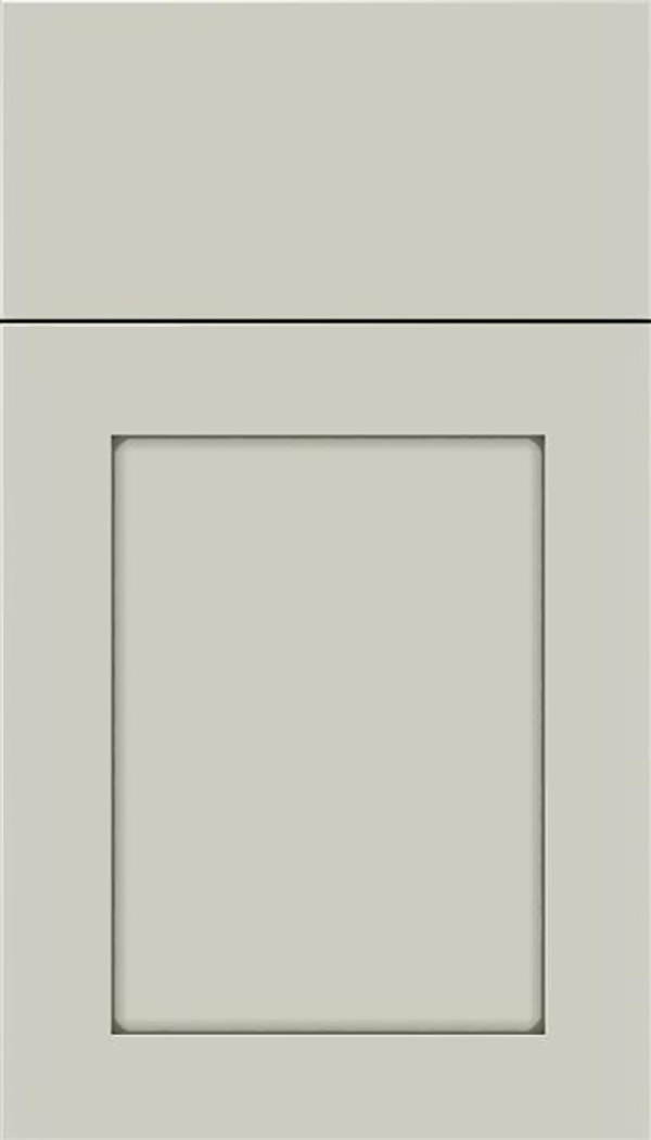 Salem Maple shaker cabinet door in Cirrus with Pewter glaze