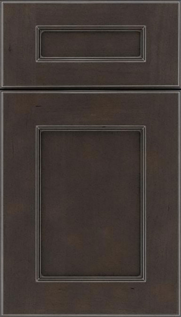 Tamarind 5pc Cherry shaker cabinet door in Thunder with Pewter glaze