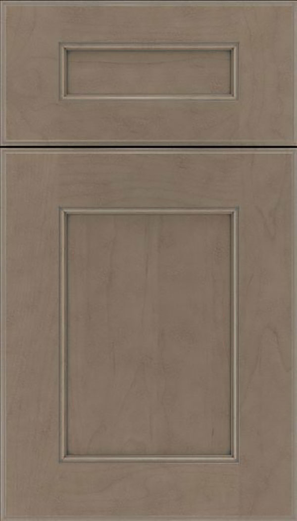 Tamarind 5pc Maple shaker cabinet door in Winter with Pewter glaze