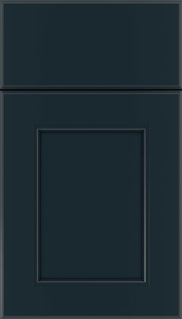 Tamarind Maple shaker cabinet door in Gunmetal Blue