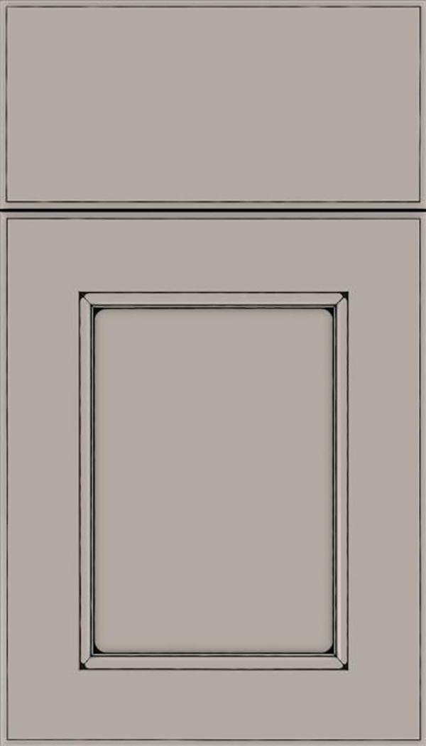 Tamarind Maple shaker cabinet door in Nimbus with Black glaze