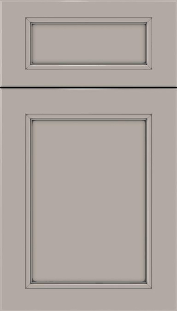 Templeton 5pc Maple recessed panel cabinet door in Nimbus with Pewter glaze