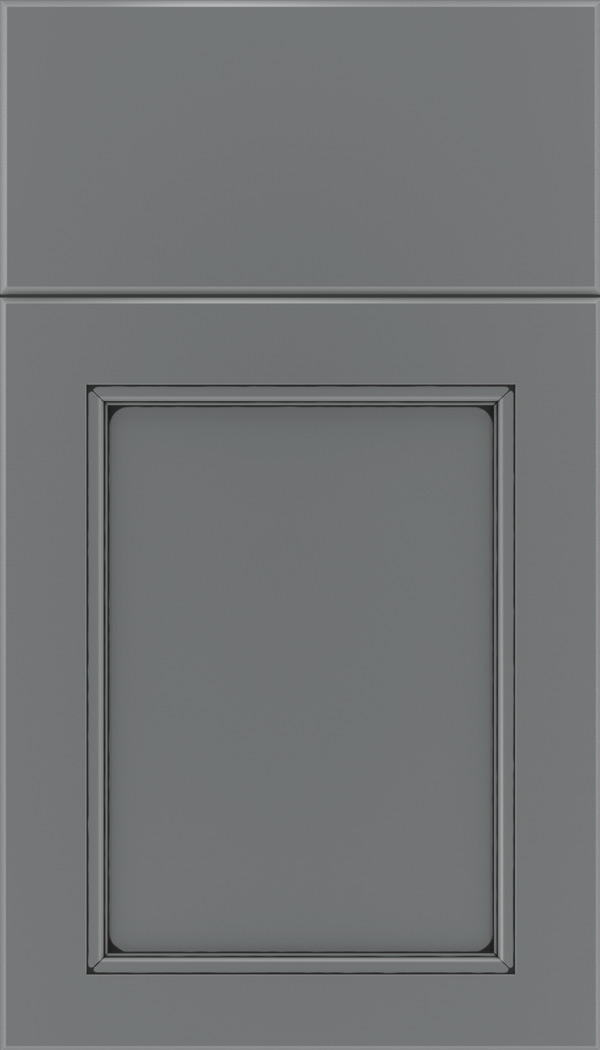 Templeton Maple recessed panel cabinet door in Cloudburst with Black glaze