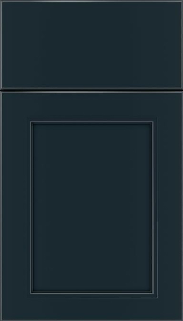 Templeton Maple recessed panel cabinet door in Gunmetal Blue