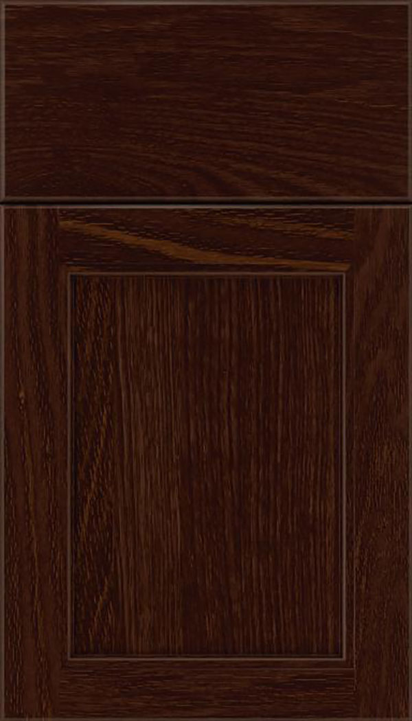 Templeton Oak recessed panel cabinet door in Cappuccino